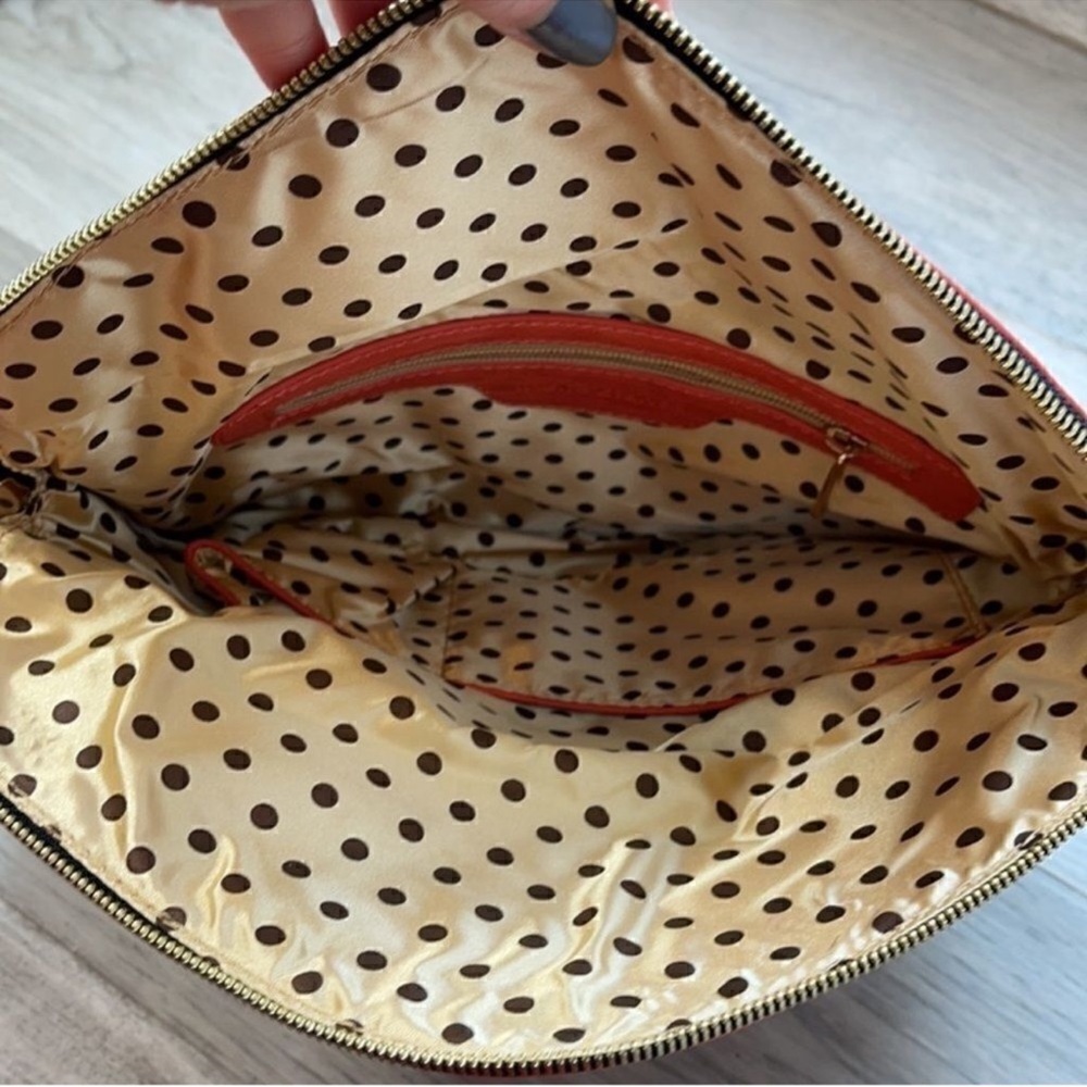 Striped Clutch with Coral Flap - Picture 7 of 11